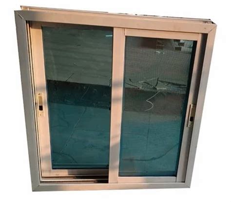 White Coated Aluminium Track Sliding Glass Window At Rs Sq Ft In Pune