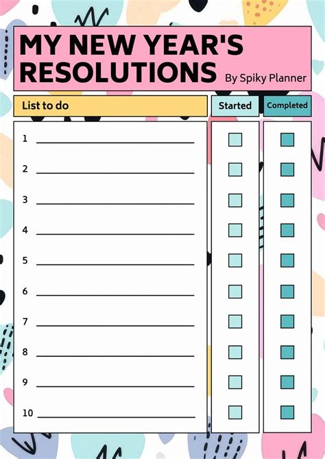 New year's resolutions planner template | Premium Editable Template ...