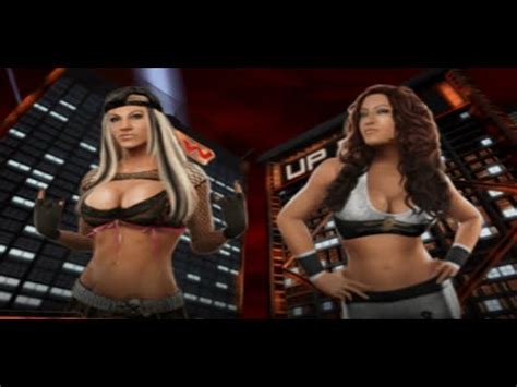 WWE Smackdown Vs RAW 2008 PS2 Ashley Vs Melina REMATCH Normal Match