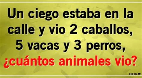 Cuántos animales vio Solo si razonas como GENIO podrás resolver este