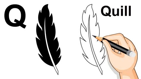 How To Draw A Quill Step By Step How To Draw A Feather Step By Step