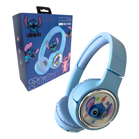 Fone De Ouvido Infantil Sem Fio - Fone De Ouvido Sem Fio Stitch Bluetooth Headphone Infantil Cor Azul ...