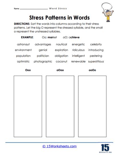 Word Stress Worksheets 15