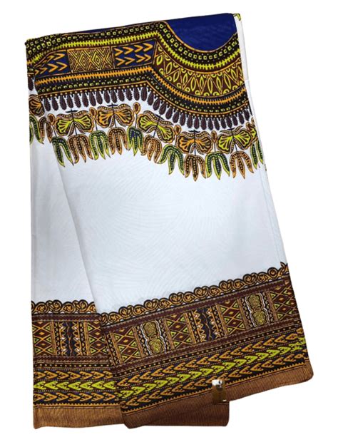 White Dashiki Ankara African Print Fabric 6 Yards All Things Ankara Shop