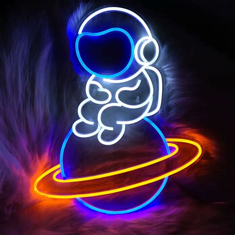 Cosmonaut Neon Sign Space Neon Light Sign Led Neon Sign Neon Sign