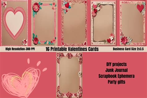 Business Card Size- Printable Valentines Graphic by diwareart ...