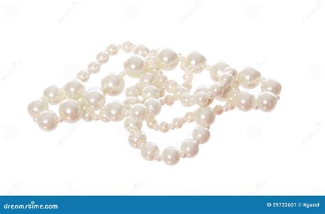 Pearl Necklace Isolated On White Stock Image Image Of Glamour