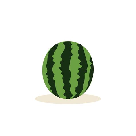 Premium Vector Cartoon Fresh Green Open Watermelon Half Slices And