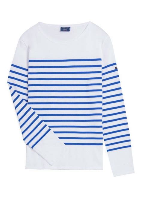 Bluewhite Naval Breton Stripe Boatneck Shirt Unisex Saint James