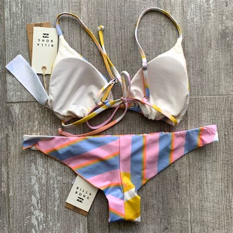 Billabong Swim Billabong Break A Dawn Tall Slide Triangle Tanga Bikini Set Poshmark