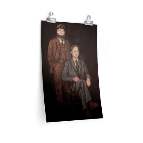 The Office Poster Portrait Of Dwight Schrute And Mose Etsy