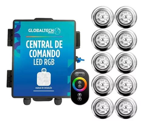 Kit De Reflectores Led Para Piscina Rgb Inox W Central Touch V