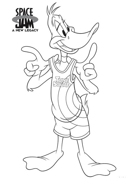 Space Jam 2 Daffy Duck Coloring Page - Free Printable Coloring Pages ...