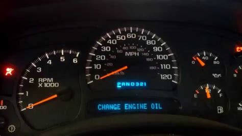 Chevrolet Silverado How To Reset Change Engine Oil Light Chevroletforum