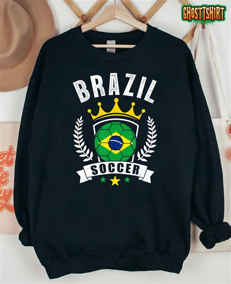 Brazil Soccer Support Team Jersey Brazilian Flag Football T-Shirt