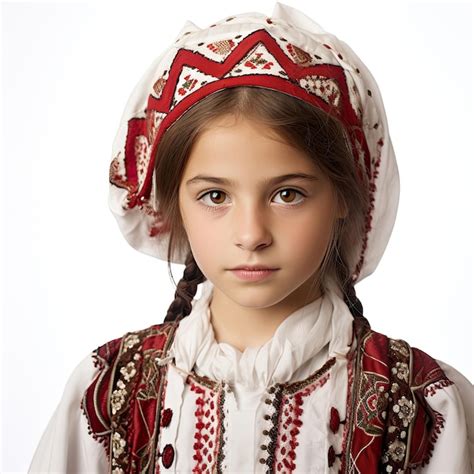 Premium Ai Image Armenian 8yearold In Traditional Attire