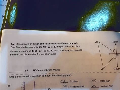 SOLVED Inverse North Two Planes Leave An Airport At The Same Time On