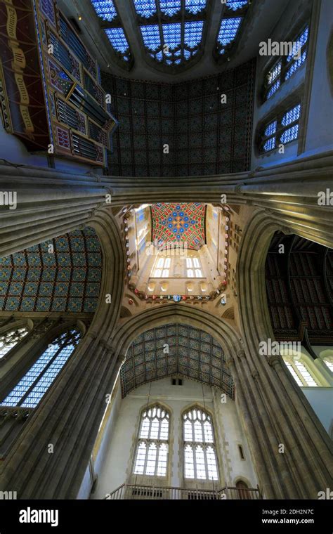 Interior view of St Edmundsbury Cathedral, Bury St Edmunds City ...