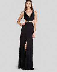 Bcbgmaxazria Bcbg Max Azria Gown Valentina Sleeveless V Neck Cutout In