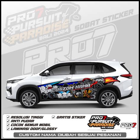 Jual Stiker Decal Mobil 3 Baris Innova Rebon Zenix Avanza Xenia Xpander