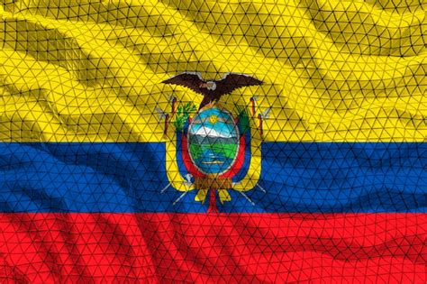 Fondo De La Bandera Nacional De Ecuador Con La Bandera De Ecuador