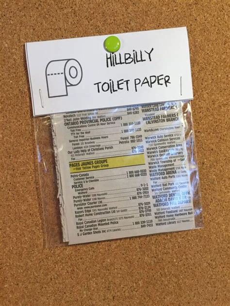 Hillbilly Toilet Paper Gag Gifts White Elephant Novelty Etsy Joke