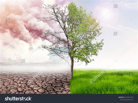 Comparing Green Earth Effect Air Pollution Stock Photo 1354816103 | Shutterstock