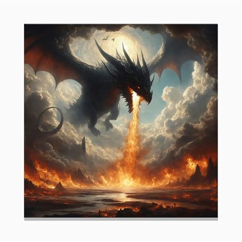 ancalagon the black Canvas Print by Eren Art - Fy