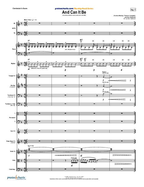 And Can It Be Orchestration Praisecharts Band Arr Daniel Galbraith