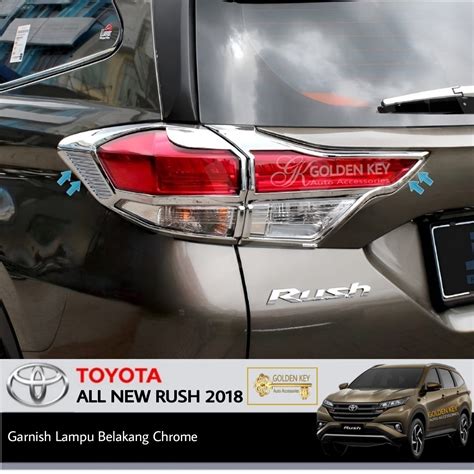 JSL Garnish Belakang All New Rush 2018 Tail Lamp Garnish Chrome