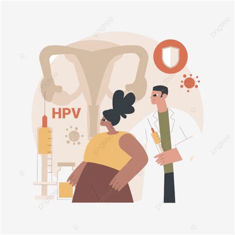 Hpv Vaccination Abstract Concept Vector Illustration Infection Cancer