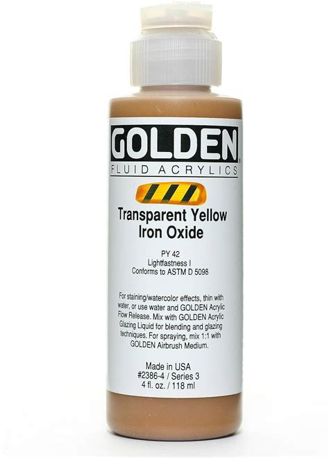 Golden Fluid Acrylics Transparent Yellow Iron Oxide 4 Oz • Pris