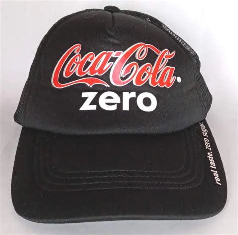 COCA COLA ZERO Real Taste Zero Sugar Black Cap Collectable Merch Hat