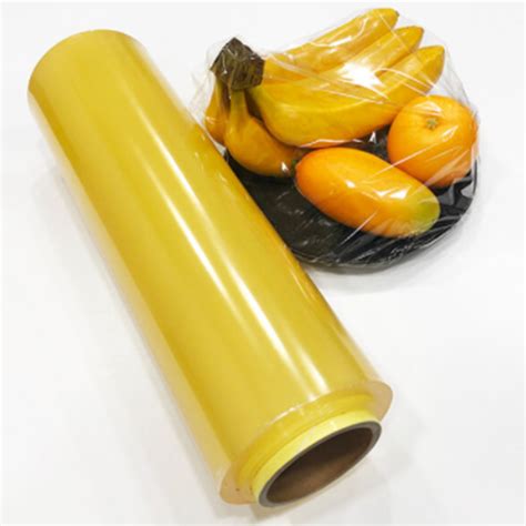 Transparent Biodegradable PE PVC 1500m Stretch Food Wrap Jumbo Roll