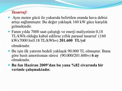 PPT FANLARDA ENERJİ VERİMLİLİĞİNİN ARTIRILMASI PowerPoint