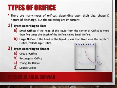 Flow Through Orifices Hydraulics