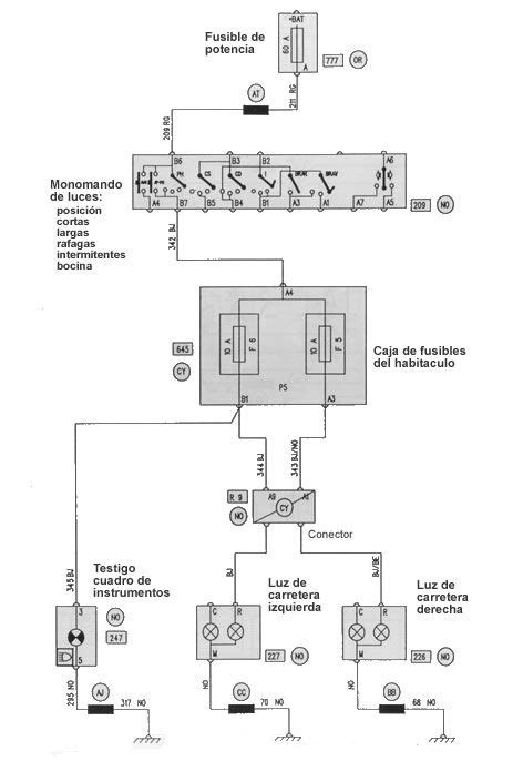 Diagrama De Luces De Chevy Pop Circuito De Sistema De Luces