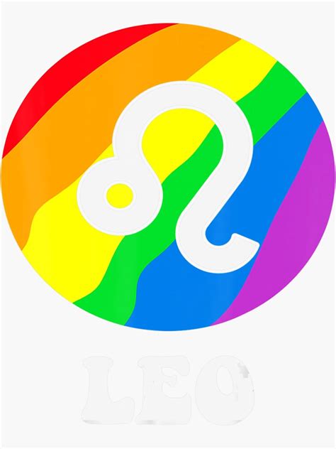 Lgbt Gay Pride Flag Leo Zodiac Sign Sticker For Sale By Thuyyeu