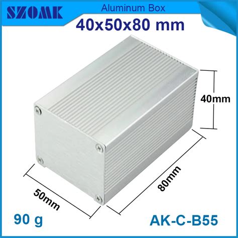 10pcs/lot aluminum boxess 40x50x80mm aluminium enclosure box in silver ...