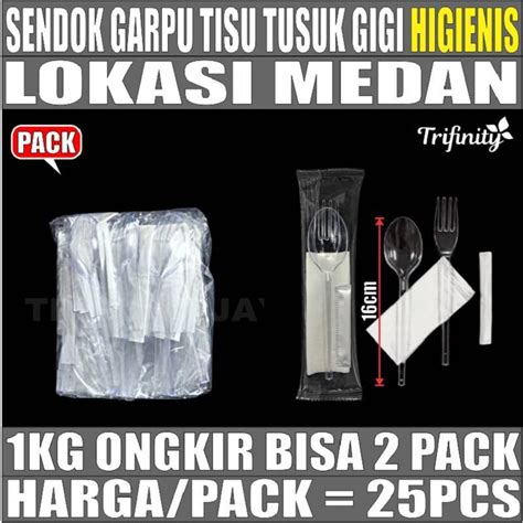 Jual Sendok Garpu Tisu Tusuk Gigi 25set Per Pack Higienis Tissue Steril