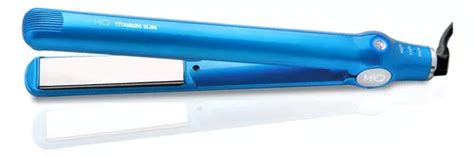 Plancha De Pelo Profesional Titanium Slim Blue Bivolt Mq Color Azul