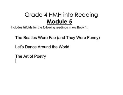 4th Grade Hmh Into Reading Activity Pack Module Made By Teachers Reading Activities