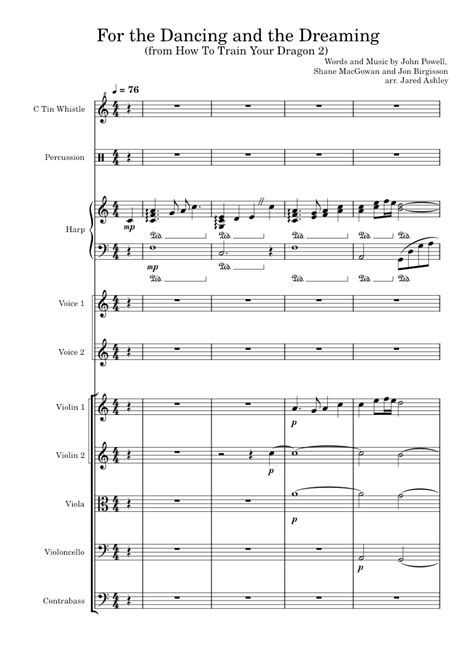 For The Dancing And The Dreaming Orchestra Sheet Music For Violin