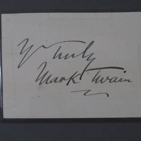 TWAIN, MARK - Original signature "Yr Truly Mark Twain". Books, Maps ...