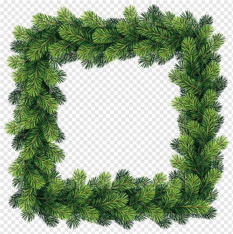 Green Pine Border Illustration Christmas Tree Pine Pine Border Frame