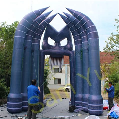 Wholesale Custom 6m Inflatable Scary Ghost Arch For Mondetta Outdoor Project Halloween