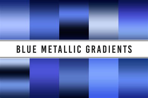 Blue Metallic Gradients - Creative Finest