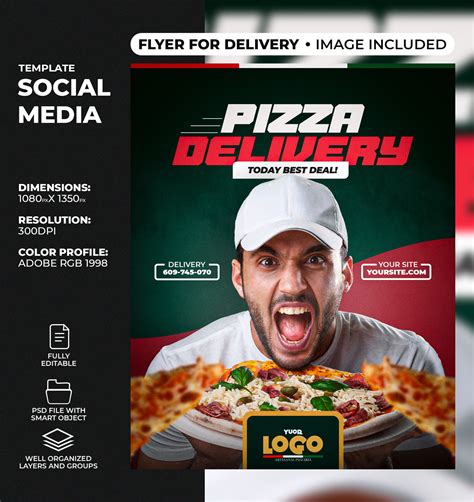 Psd Food Menu And Delicious Pizza For Social Media Gilson Azev Do