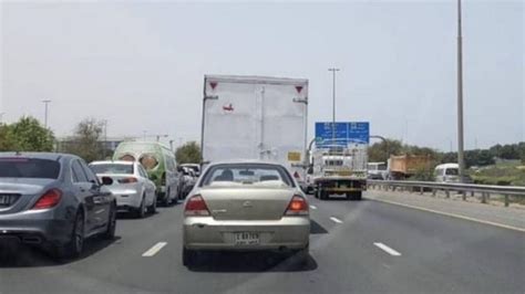 Uae Traffic Alert Accident Causes Tailbacks On Dubais Smbz Road