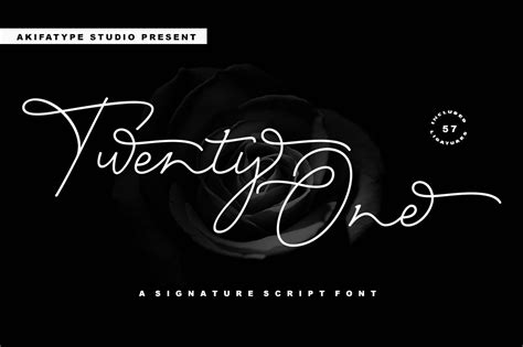 Twenty One Script Font By Akifatype · Creative Fabrica